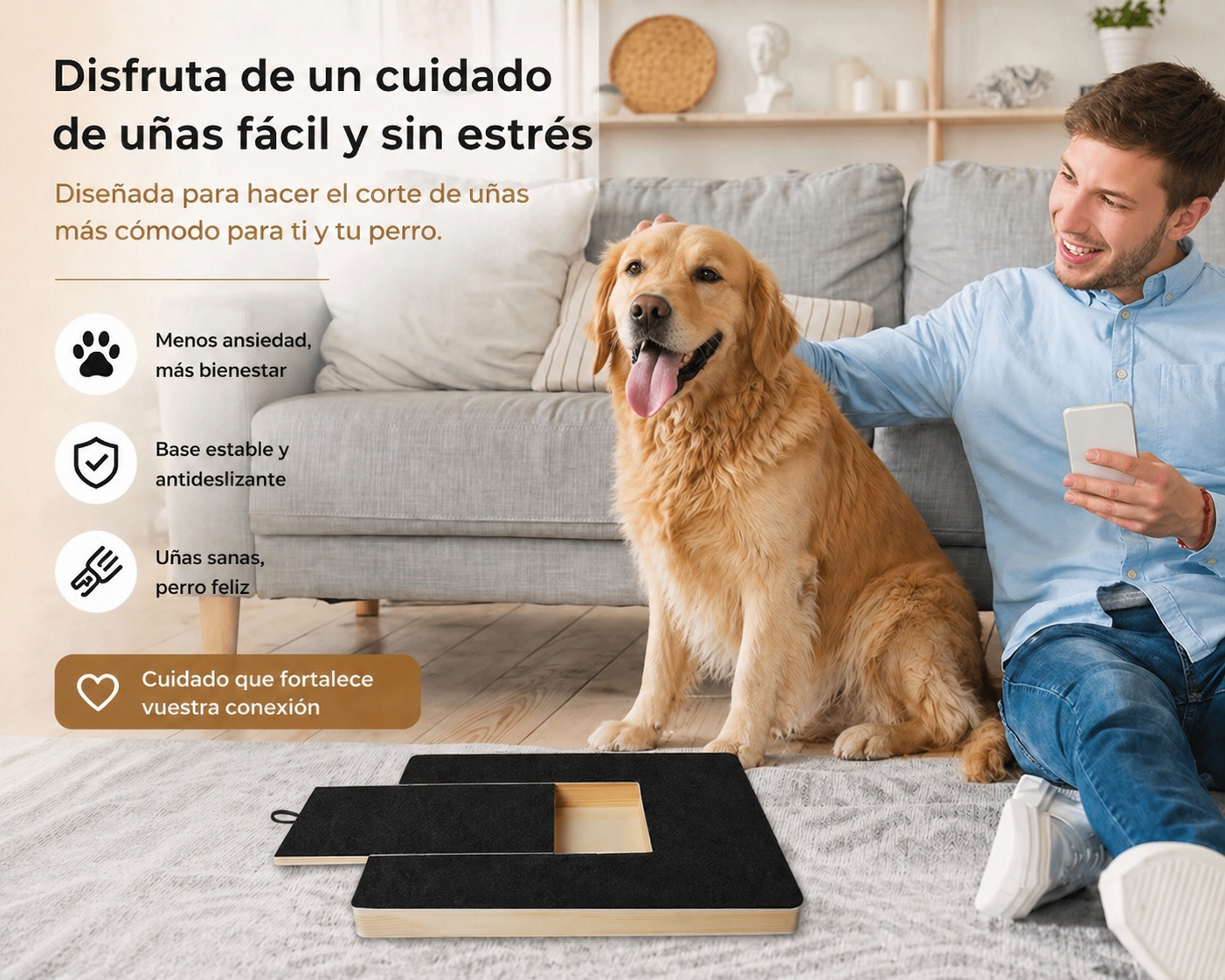 Tabla Rascadora para Perros con Lima Extraíble - Cuida y Protege sus Uñas Fácilmente